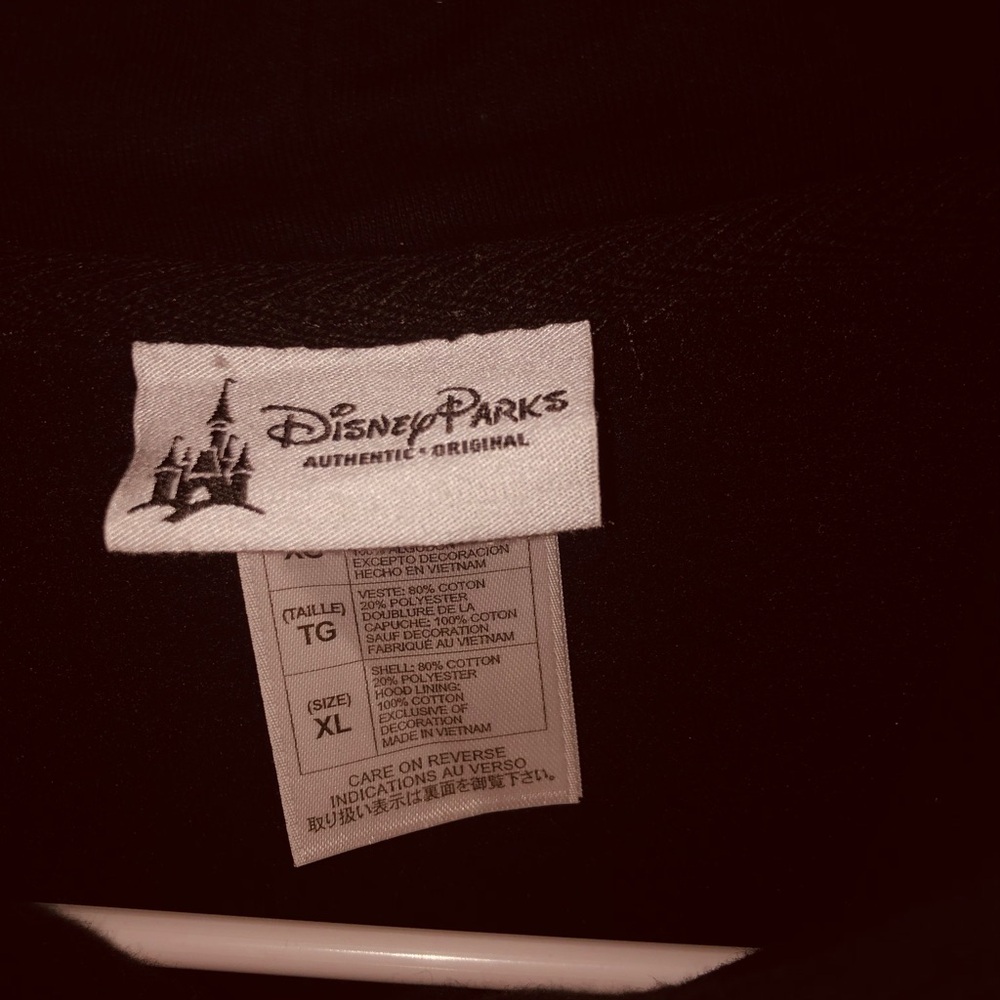 Walt Disney Mickey Mouse tattoo Black Hoodie bling thick black XL new never worn - Picture 3 of 6